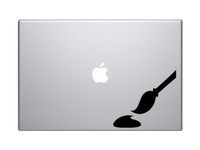 Art Icon #1 - Paintbrush Paint Oil School Teacher Class - 5" Black Vinyl Decal Sticker Car Macbook Laptop