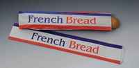 4-1/2" x 2-1/2" x 28" 30 lb. White Paper Bread Bag Printed with"French Bread" - (1,000 Bags) - AB-175-8-102