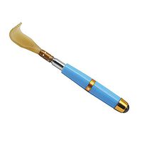 Traodin Extendable Back Scratcher Handheld Back Scraper Massage Stick for Head Shoulder Hand Knee Foot (Blue)