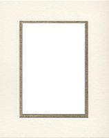 Pack of (2) 16x20 Double Acid Free White Core Picture Mats Cut for 11x14 Pictures in Cream and Gold