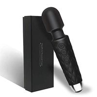 Sunanth Personal Wand Massager with 8 Powerful Speeds and 20 Vibration Modes,Cordless Handheld Magic Massager for Stress Relief (Black)