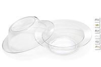 " OCCASIONS" 40 Bowls Pack, Heavyweight Disposable Wedding Party Plastic Bowls (6 oz Dessert Bowls, Clear)