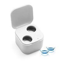 iClear Ultrasonic Contact Lens Cleaner Washer Cleaning Lenses Case, Rechargeable Cleaning Contacts Washing Machine, Fast Cleaning Device for Soft Contact Lens(Mini White)