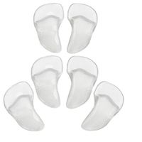 HEALLILY Heel Forefoot Cushion Silicone Half Insoles Supportive Shoe Pad Inserts for High Heel Shoes 3 Pair