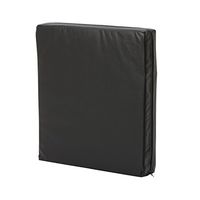 DMI Hypoallergenic Natural Pincore Latex Foam Comfort Seat Cushion for Chairs and Wheelchairs with Leatherette Cover, 16 x 18 x 3 inches, Black