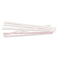Boardwalk JSTW1025R4PK Jumbo Straws 10 1/4-Inch Plastic White w/Red Stripe 500/Pack