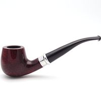 Mr. Brog Round Bent Tobacco Pipe - Model No: 85 Schmidt Mahogany - Mediterranean Briar Wood - Hand Made