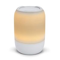 iHome Zenergy Portable Rechargeable Bluetooth Color Changing Speaker with Sound Therapy, Bedside Sleep Therapy Speaker with Wake-up Light 4 Color Modes, 15 Soothing Sounds, Calming Meditation (White)