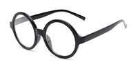 Readers.com Reading Glasses: The Architect Reader, Plastic Round Style for Men and Women - Black, 2.00