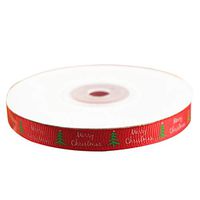TINKSKY Christmas Printed Ribbons Holiday Decorations for Gift Cake Wrapping Crafting Hair Bows Making 25-Yard (Red)