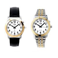 Two Tone Ladies Talking Watch White Face Choice of Voice- Expansion Band