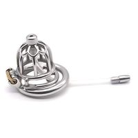 Device Lock Ĉöċk Cage Chástí-ty Device, Pěnǐs Lock Male Stainless Steel Ring Plum Blossom Shape Anti-Off T-Shirt Belt with Catheter Anti-Off Lock Ring (Size : 45mm)