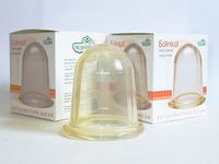 Set of 2 silicone massage cups big size professional cupping therapy body anti cellulite