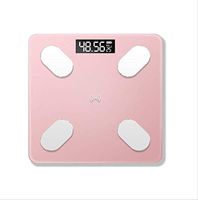 Lfsp Electronic Scales, Digital Scales Portable Bathroom Floor Body Scale Glass Smart Electronic Digital Electronic Digital Scale USB Charging LCD Display High-Precision Scales