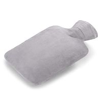 Water Injection Hot Water Bag High Density PVC Anti-scalding Washable Flannel Cover Explosion-Proof Pressure Non-Toxic and Odorless (Color : Gray)