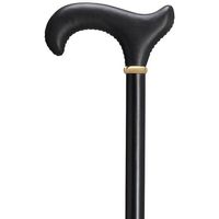 Unisex Genuine Leather Covered Derby Cane Black   -Affordable Gift! Item #DHAR-9766708