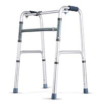 Disabled Walker, Elderly Walker Aluminum Alloy Armrest Walking Walker 8 Gear Height Adjustable, Suitable for People of Different Heights,A