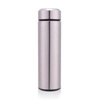 Double Walled Vacuum Insulated Travel Coffee Mug, Stainless Steel Flask, Sports Water Bottle,Outdoor, School, Sports, Bike - Coffee, Tea 480Ml,Metallic