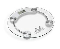 orasanta 400lb 180KG Bathroom Digital Electronic Glass Weighing Body Weight Scale Round Dimensions (1.38 x 10.24)" / (3.5 x 26) cm (H x Dia.) 1PC
