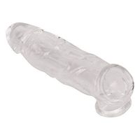 New-Real Feel Moving Massager Sleeve Extension Girth Enhancer Toy for Couple Flesh