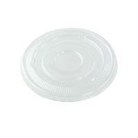 Flat Lid for Soup Cups 210POC180N (Case of 100), PacknWood - Clear Plastic Disposable Lids for Portion Cup (Diameter 3.5") PK210GKL90L
