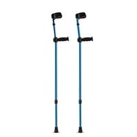XRX Folding Aluminum Walking Forearm Crutches for Adults and Youth,Adjustable Lightweight Arm Cuff Crutch with Ergonomic Grip,Comfortable on Wrist,Non Skid Replaceable Rubber Tips (1 Pair)
