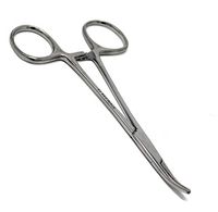 High Polish Stainless Steel Mosquito Hemostat Forceps Pliers, 5" (12.7cm), Curved