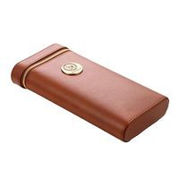 Humidors 3 Sticks Moisturizing Holster Cigar Travel Cigar Sets Portable Humidifier Good Sealing Performance (Color : Brown, Size : 3.221.19.9cm)