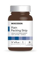 McKesson Performance Plus Plain Packing Strip 1/4"X5Yards Sterile Latex Free - Model 61-59120