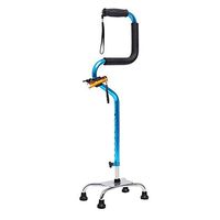 Adjustable Telescopic Walking Stick, Outdoor Four-Legged Aluminum Alloy Ultra-Light Anti-Slip Multi-Function Safety Auxiliary Walker, Suitable for The Elderly Disabled