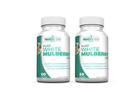 Pure White Mulberry Leaf Extract 1000mg, Promotes Healthy Weight Management, Healthy Blood Sugar Levels and Supports a Healthy Immune System - Pack of 2