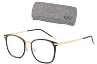 WODISON Anti-Radiation Glasses Square Men Women Anti Eye Fatigue Computer Gaming Reading Eyeglasses Flat Mirror Lens with Box