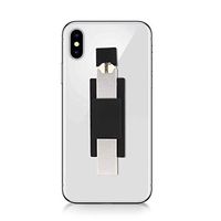 Anti-Slip Silicone case for Juul, CEOKS Protective Silicone Case Skin Cover Texture Shield Wrap for Pax JUUL (Holder-Black)