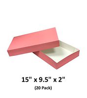 Posy Apparel Decorative Gift Boxes with Lids for Clothing and Gifts 15x9.5x2 (20 Pack) | MagicWater Supply