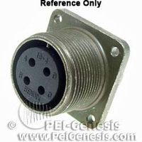 Amphenol Industrial ACS02E-20-27S(003) Circular Connector Socket Environmental Resisting Threaded Coupling Solder Termination Box Mounting Receptacle 20-27 Insert Arrangement 20 Shell Size 14 Contacts