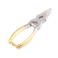 LAJA IMPORTS Nail Clipper Heavy Duty Nail Nipper for Thick & Ingrown Toenails Premium Stainless Steel with Safety Lock Sharp Edge Blades Gold Plated
