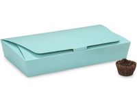 Ballotin Tapered Candy Box - 50 Count - 1/2 LB - Aqua