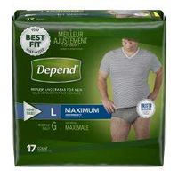 Underwear, Depend Max Absrb Men Lg (Units Per Pack: 17)