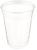 Table To Go Disposable Clear Plastic Cups (100 Pack/ 12 oz) | Crack-Resistant Drinking Glasses | 100% BPA-Free | Elegant Ultra-Clear Party Cup Set for Iced Coffee, Boba Bubble Tea, Smoothies & More