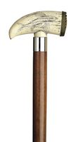 Unisex Embossed Whale Tooth� Cane Walnut Shaft  -Affordable Gift! Item #HAR-9106907