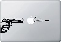 Gun and Bullet - Laptop Decal