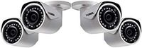 LOREX LNB4173B 4 Megapixel HD Weatherproof IP Security Camera with Color Night Vision - 4 White Bullet Cameras