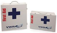 76049-056EA - Description : 75 Person 2-Shelf Metal First Aid Cabinet, ANSI A+, Type I & II with Medications - First Aid Metal Cabinets, ANSI A+, Type I & II, with Medications - Each