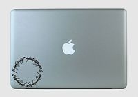 Lord of The Rings Elvish Ring Saying Vinyl Decal Sticker Orange