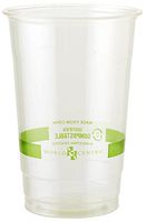 24 oz | Compostable & Biodegradable Plastic Cold Cups | 1,000 count