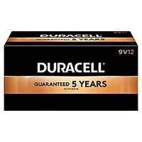 Duracell Coppertop Alkaline 9-Volt Batteries, Box of 12 Batteries