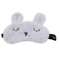 YouCY Rabbit Sleep Eye Mask Cute Cartoon Animal Bunny Eye Mask Fashion Eye Mask Cute Sleeping Blindfold Eye Cover for Sleeping Women Travel Eye Mask for Airplane,Gray