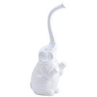 Trycooling Pretty Elephant Shape Bathroom Toilet Bowl Brush Set Detachable Toilet Brushes and Holders Cleaner Set