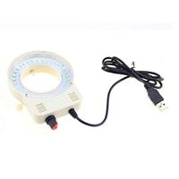 Magnifiers Lens Magnifying Glass with LED Light Microscope Adjustable Ring Light Source White Light USB Port