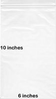 BNY Corner 2 Mil 6x10 Clear Plastic Zip Lock Bags, 6" x 10" Reloc Bag - 100 Counts